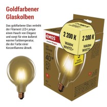 LED Lampe Vintage G125 / E27 / 4,5 W (40 W) / 420 lm / Warmweiß