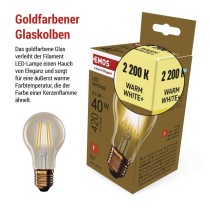 LED Lampe Vintage A60 / E27 / 4,5 W (40 W) / 420 lm / Warmweiß
