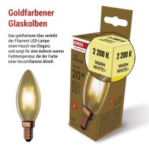 LED Lampe Vintage Candle / E14 / 2,5 W (20 W) / 225 lm / Warmweiß