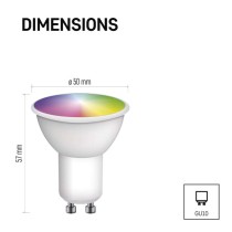 LED Lampe GoSmart MR16 / GU10 / 4,8 W (35 W) / 400 lm / RGB / dimmbar / Zigbee