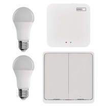 Sada GoSmart: 2x LED žárovka E27 / 11W / RGB / Zigbee,  1x ovladač scén, 1x ZigBee brána