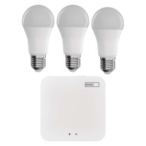 Sada GoSmart: 3x LED žárovka E27 / 11W / RGB / Zigbee,  1x ZigBee brána