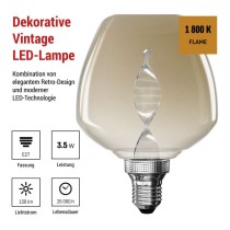 LED Lampe DECO S123 / E27 / 3,5 W (14 W) / 130 lm / flame