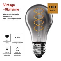 LED Lampe DECO SMOKED A60 / E27 / 4,5 W (19 W) / 180 lm / flame
