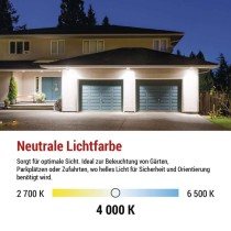 LED reflektor SIMPO 20W, weiß, IP65, 2000 lm, neutralweiß