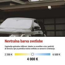 LED reflektor GLARO 20W, bel, IP65, 2000 lm, nevtralna bela