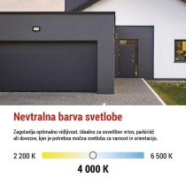 LED reflektor GLARO 30W, črni, IP65, 3000 lm, nevtralna bela