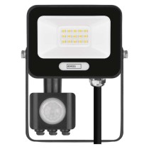 LED reflektor GLARO s pohybovým čidlem, 10 W, černý, IP54, 1000 lm, neutrální bílá