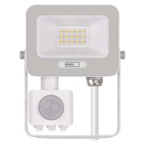 LED reflektor GLARO s pohybovým čidlem, 10 W, bílý, IP54, 1000 lm, neutrální bílá