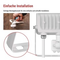 LED reflektor GLARO mit Bewegungssensor, 10 W,weiß, IP54, 1000 lm, neutralweiß