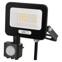 LED reflektor GLARO s pohybovým čidlem, 20 W, černý, IP54, 2000 lm, neutrální bílá