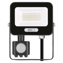 LED reflektor GLARO s pohybovým čidlem, 20 W, černý, IP54, 2000 lm, neutrální bílá