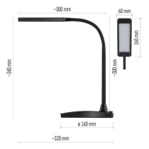 LED stolní lampa EDDY, černá