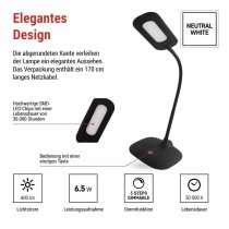 LED Schreibtischlampe STELLA, schwarz