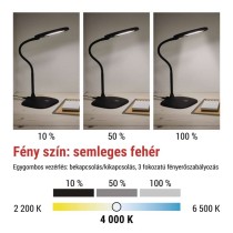 EMOS Stella LED asztali lámpa, fekete