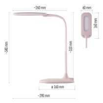 LED stolní lampa STELLA, růžová