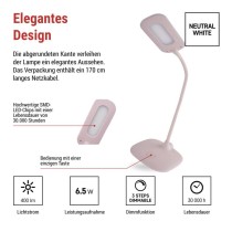LED Schreibtischlampe STELLA, rosa