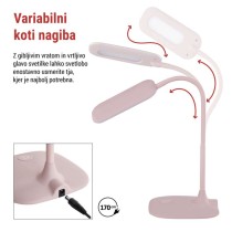 Namizna LED svetilka STELLA roza