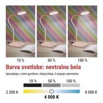Namizna LED svetilka STELLA roza