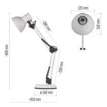 Schreibtischlampe LUCAS, weiss