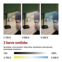 Namizna LED svetilka CHASE črna