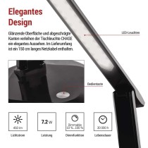 LED Schreibtischlampe CHASE, schwarz