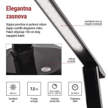 Namizna LED svetilka CHASE črna