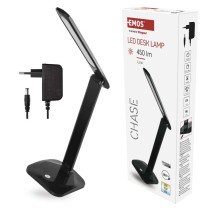 LED stolní lampa CHASE, černá