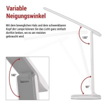 LED Schreibtischlampe CHASE, weiss