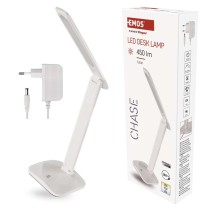 LED stolní lampa CHASE, bílá