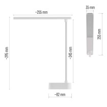 LED stolní lampa LUCY, nabíjecí, bílá