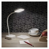 LED stolní lampa EMILY, nabíjecí, bílá