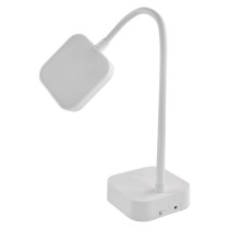 LED stolní lampa EMILY, nabíjecí, bílá
