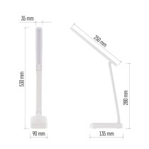 LED stolní lampa AMY, nabíjecí, bílá