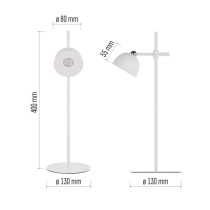 LED stolní lampa SOPHIE, nabíjecí, bílá