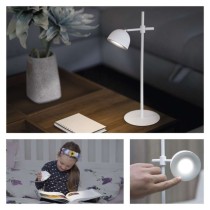 LED stolní lampa SOPHIE, nabíjecí, bílá