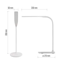LED stolní lampa OSCAR, bílá