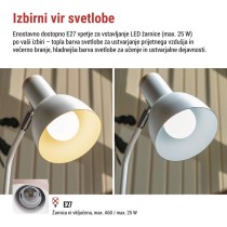 Namizna svetilka POPPY bela