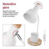 Namizna svetilka POPPY bela