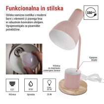 Namizna svetilka POPPY roza