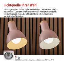 Schreibtischlampe POPPY, rosa