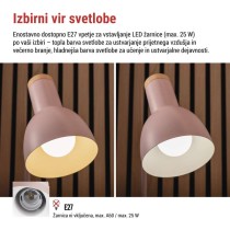 Namizna svetilka POPPY roza