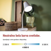 Namizna LED svetilka TARA bela