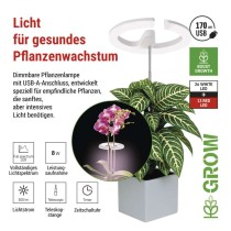 Pflanzenlampe LED Vollspektrum, 39 LEDs, für Innenräume, mit Zeitschaltuhr, dimmbar