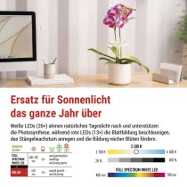 Pflanzenlampe LED Vollspektrum, 39 LEDs, für Innenräume, mit Zeitschaltuhr, dimmbar