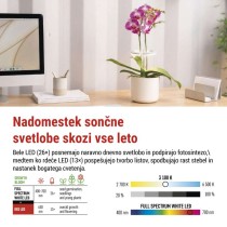 LED svetilka za rastline, polni spekter, 39 LED diod, notranja, časovnik, zatemnljiva