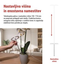 LED svetilka za rastline, polni spekter, 39 LED diod, notranja, časovnik, zatemnljiva