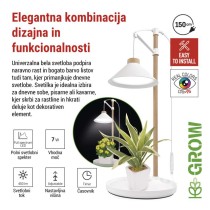 LED svetilka za rastline, polnega spektra, 21 LED diod, notranja, časovnik