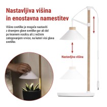 LED svetilka za rastline, polnega spektra, 21 LED diod, notranja, časovnik