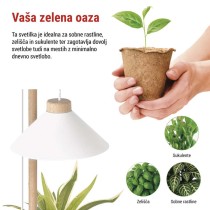 LED svetilka za rastline, polnega spektra, 21 LED diod, notranja, časovnik